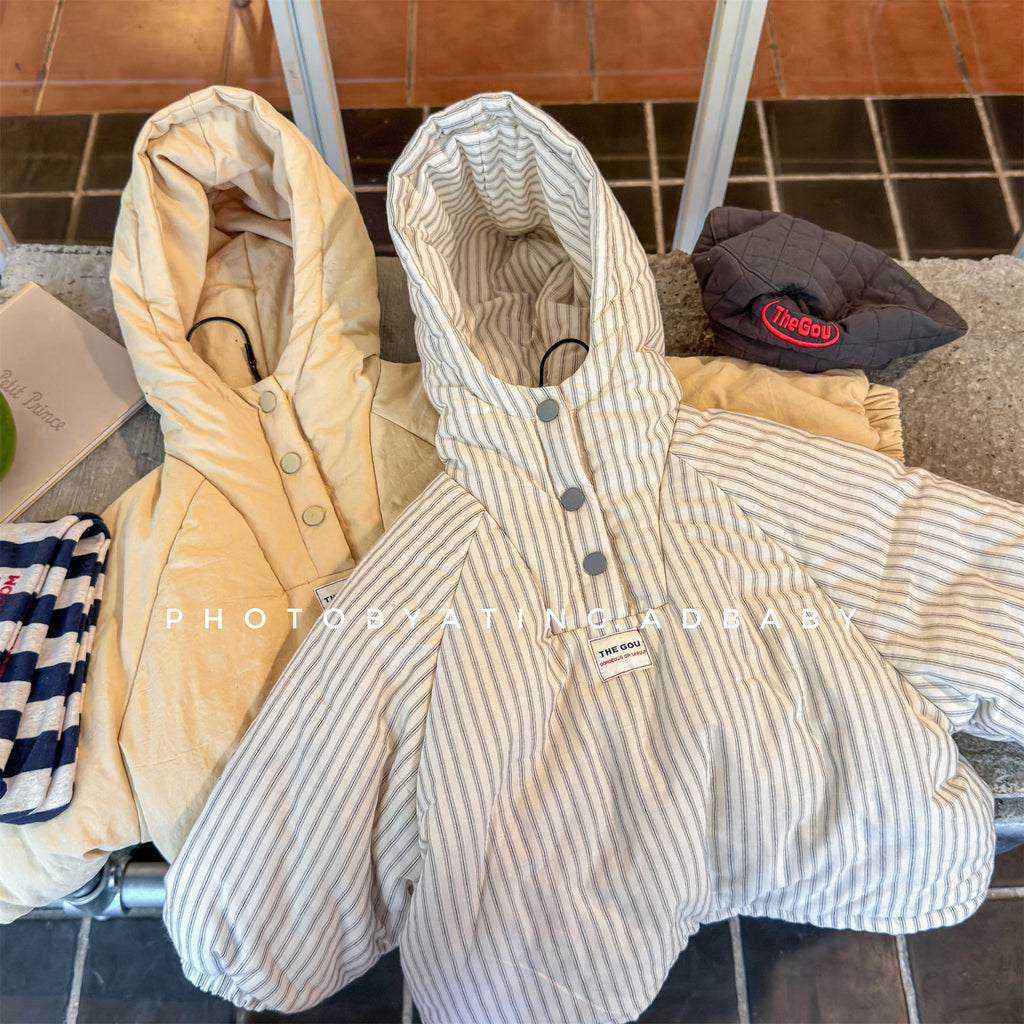 Kids' Hooded Cotton Winter Jacket