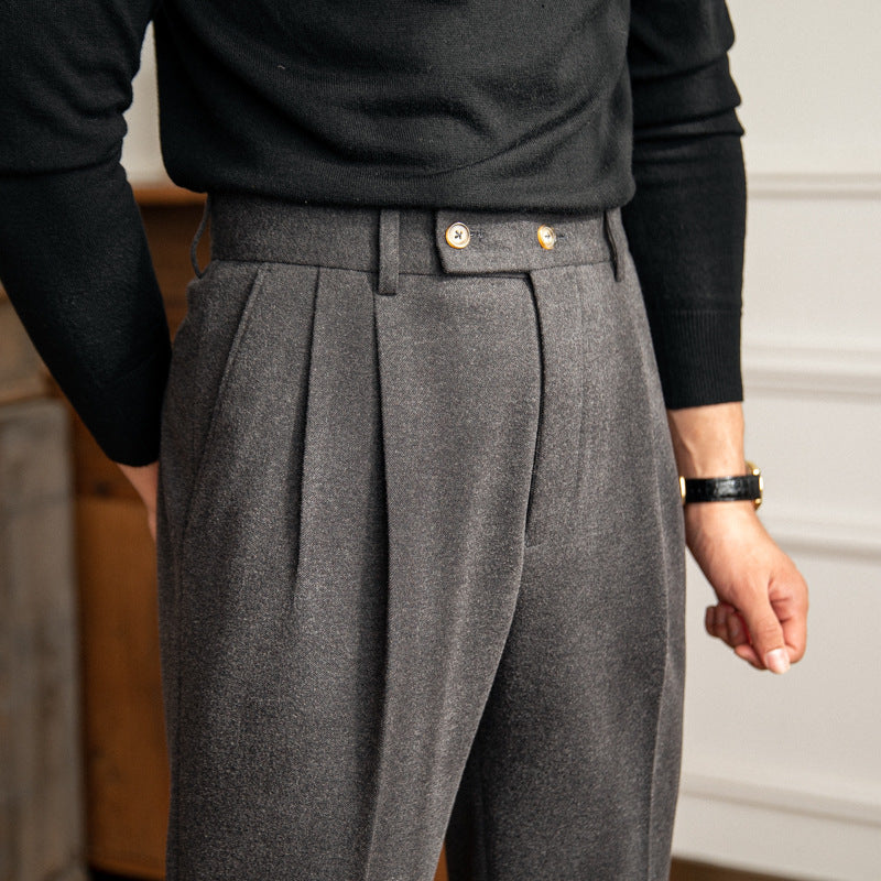 Men's Straight Fit Casual Trousers