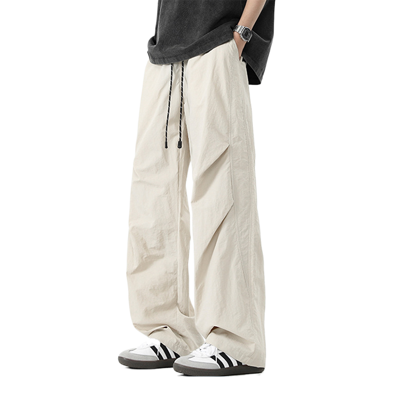 Straight-leg loose-fitting versatile trousers