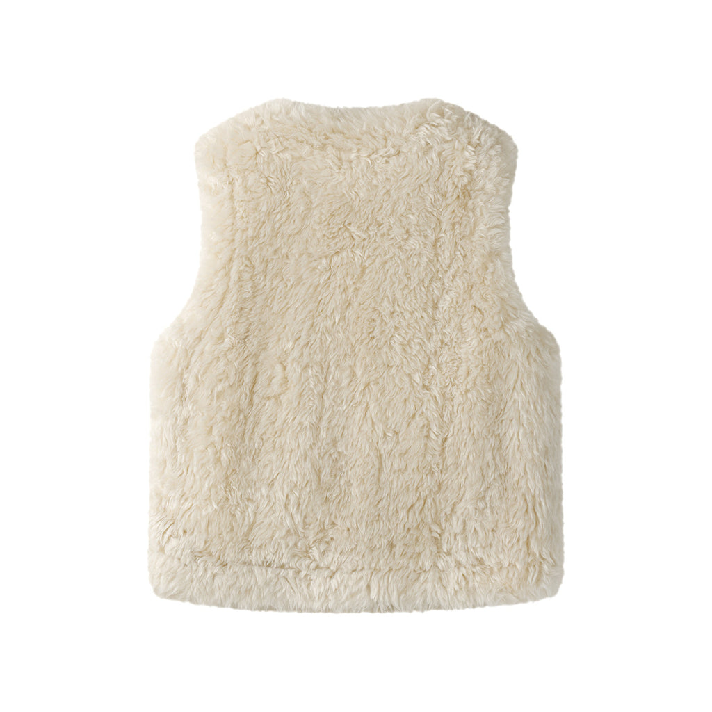 Sheepskin round-neck jacket