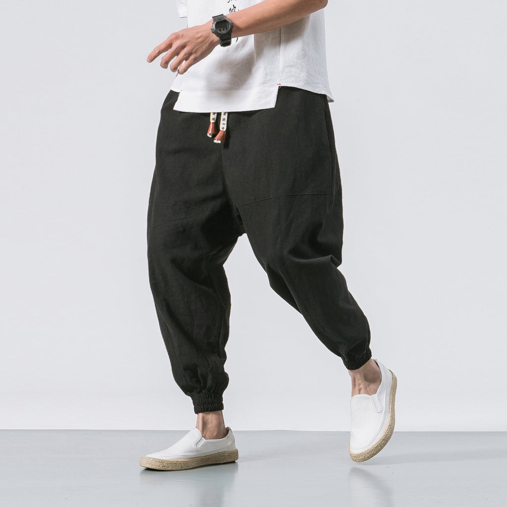 Cotton Linen Men's Casual Trousers
