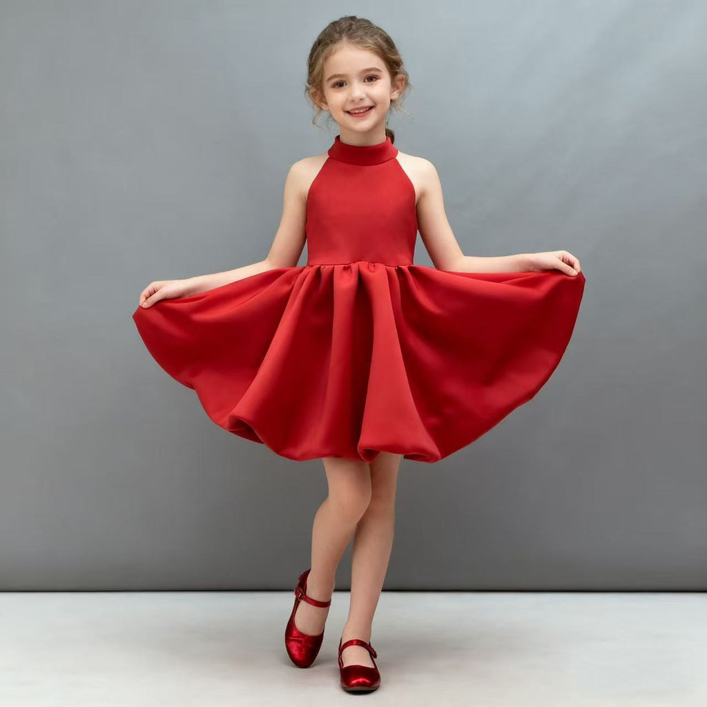 Girl's Bow Princess Sleeveless Dress
