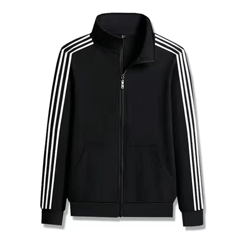 Casual Sports Suit Stand Collar Cardigan and Pants Set