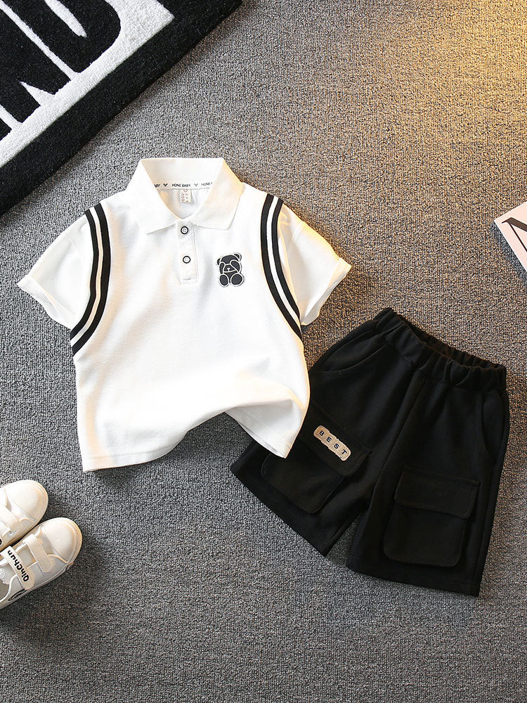 Boys Summer Polo Shirt Shorts