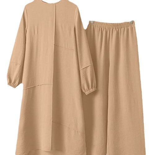 Elegant Puff Sleeve Shirt Wide Leg Pants Suit