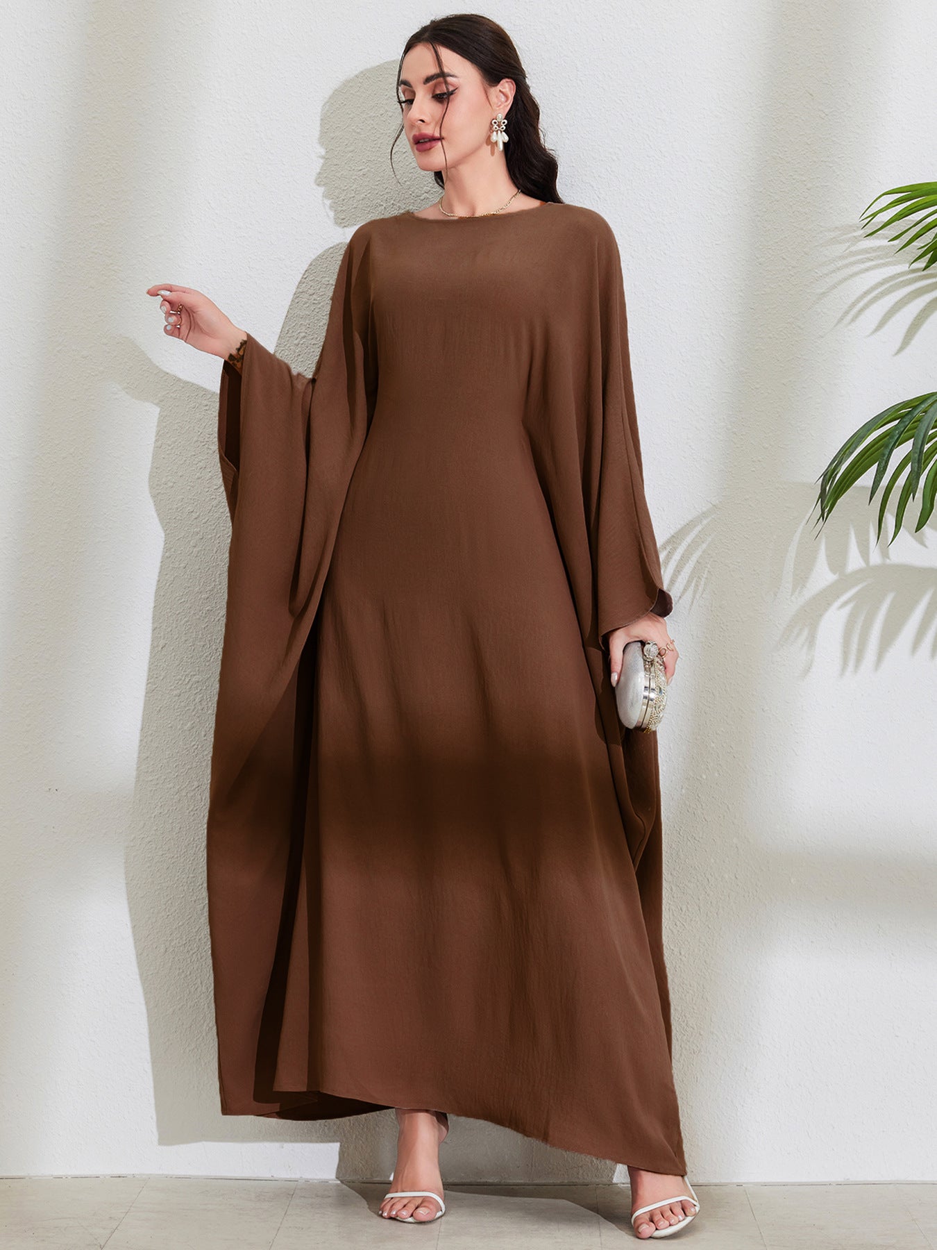 Long Dress Bat Sleeve Elegant Robe