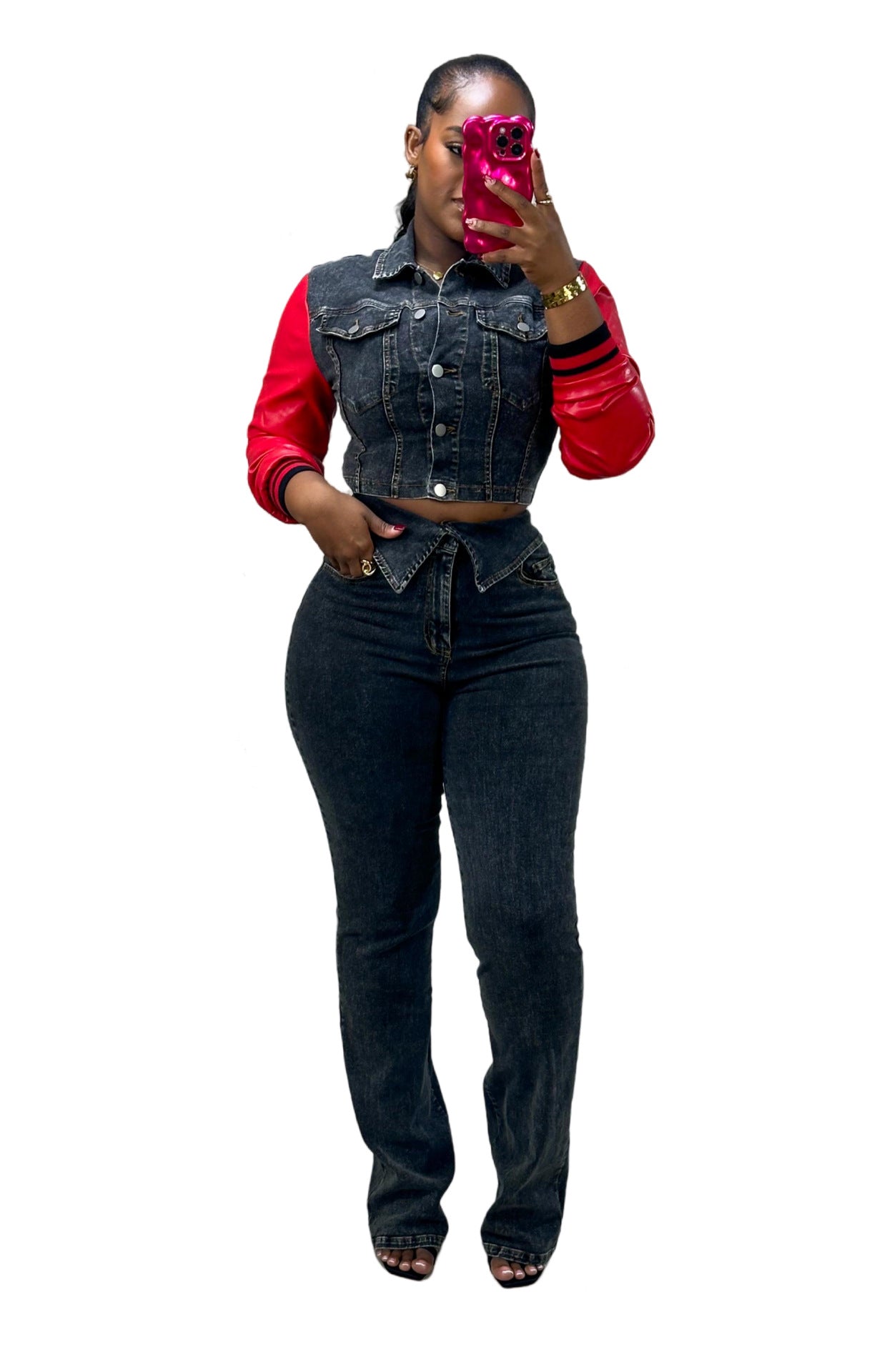 Women's Denim Trousers Suit