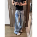 Straight-leg loose wide-leg jeans
