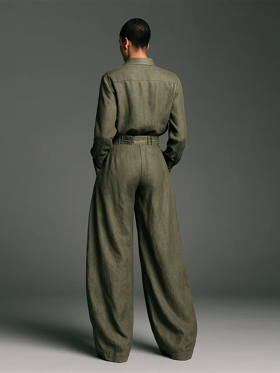 Long-sleeved cardigan and pants set