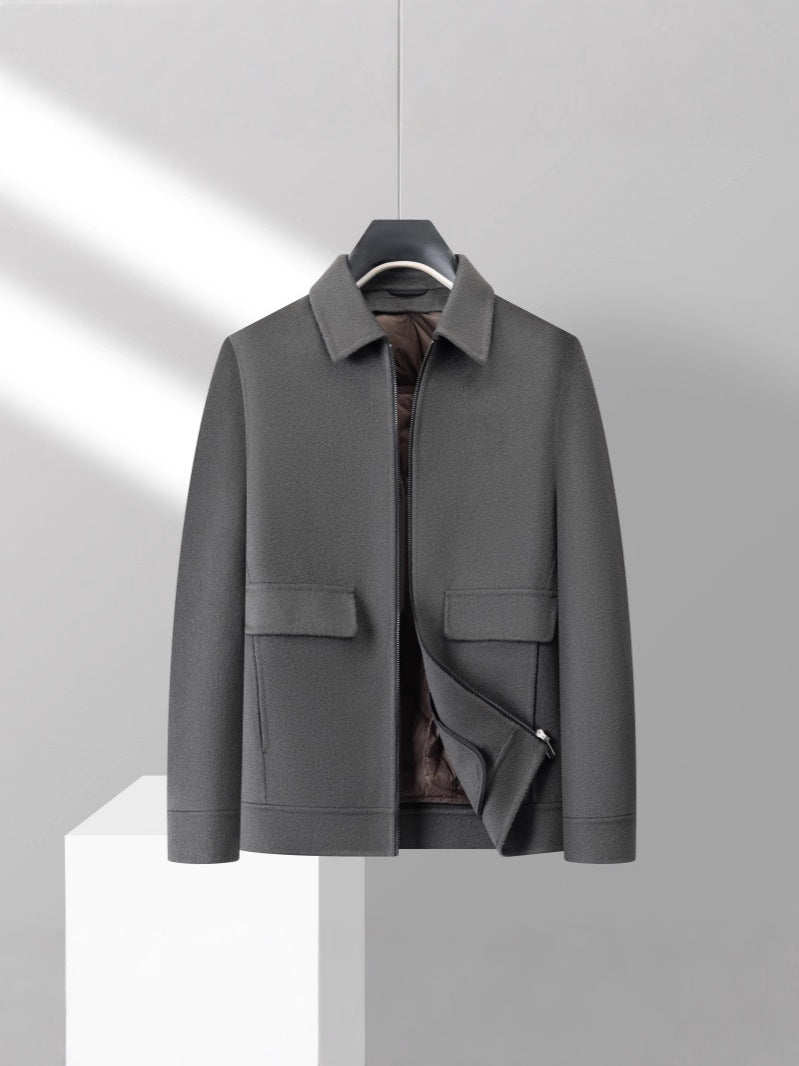 Men's Detachable Down Liner Wool Jacket