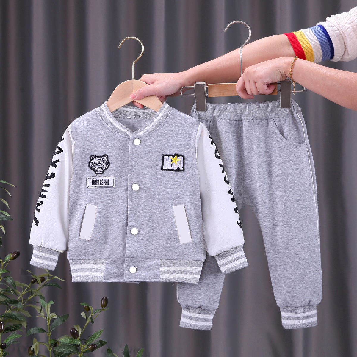 Baby Boys' Cotton Two-Piece Outfit for Spring and Autumn