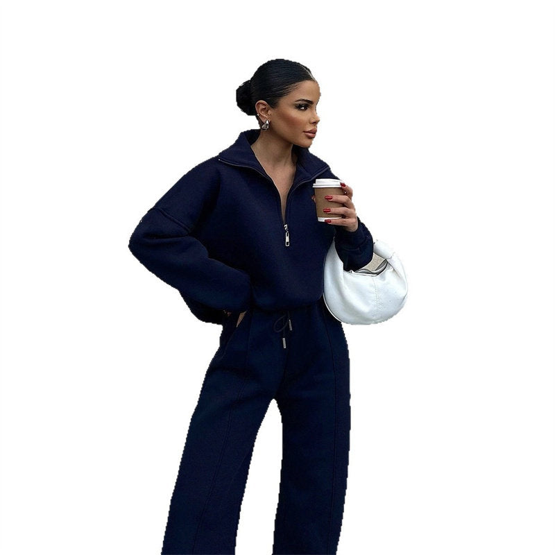 Women's Tweed Sport Suit Two-Piece Set
