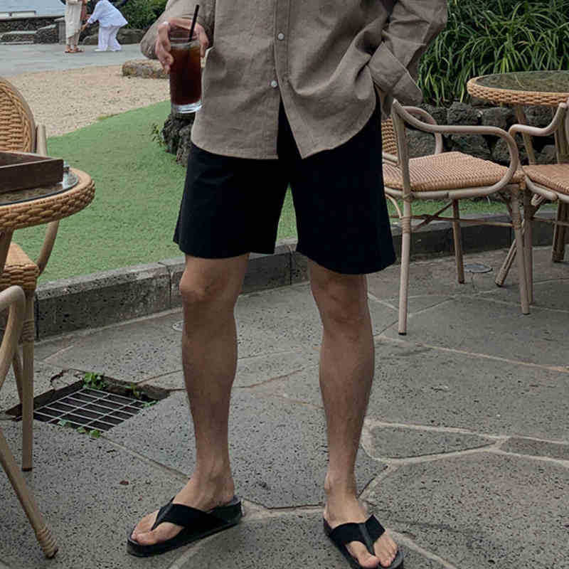 Men's Linen Blend Casual Shorts