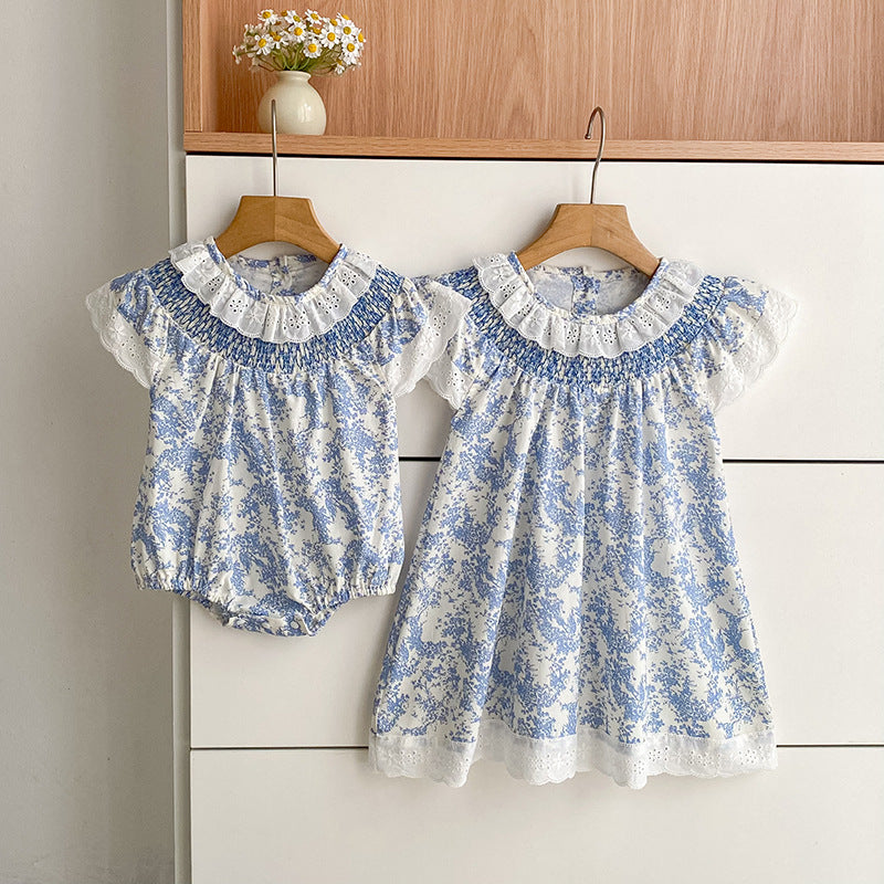 Girls' Floral Cotton Dress