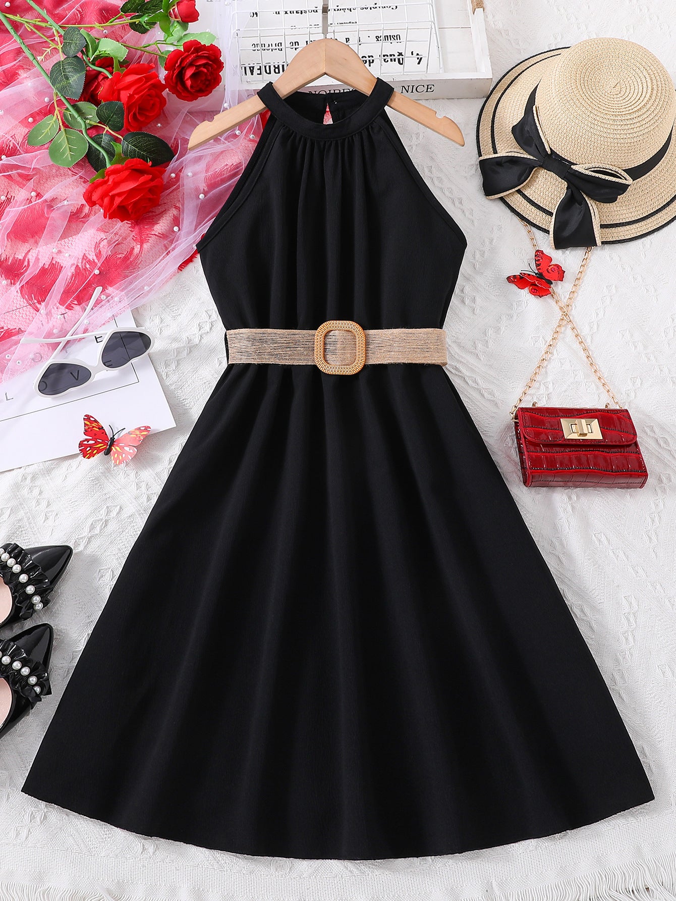 Girls' Sleeveless A-Line Dress