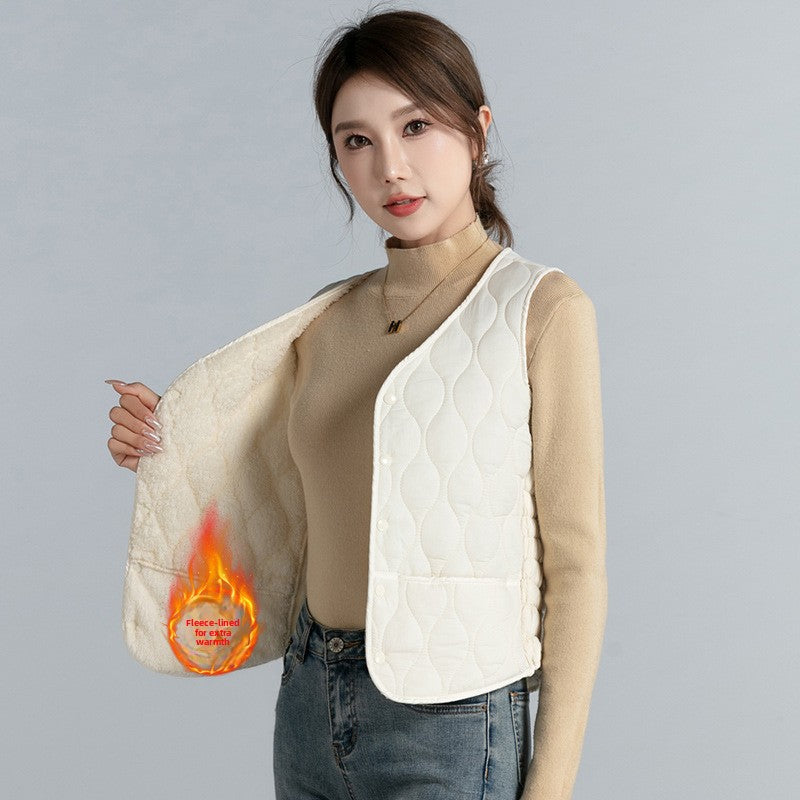 Women's Fleece-Lined Down Cotton Vest