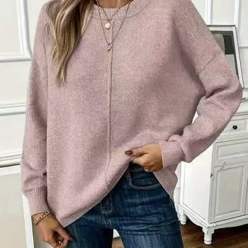 Women's Casual Knit Pullover Sweater with 3D Pattern