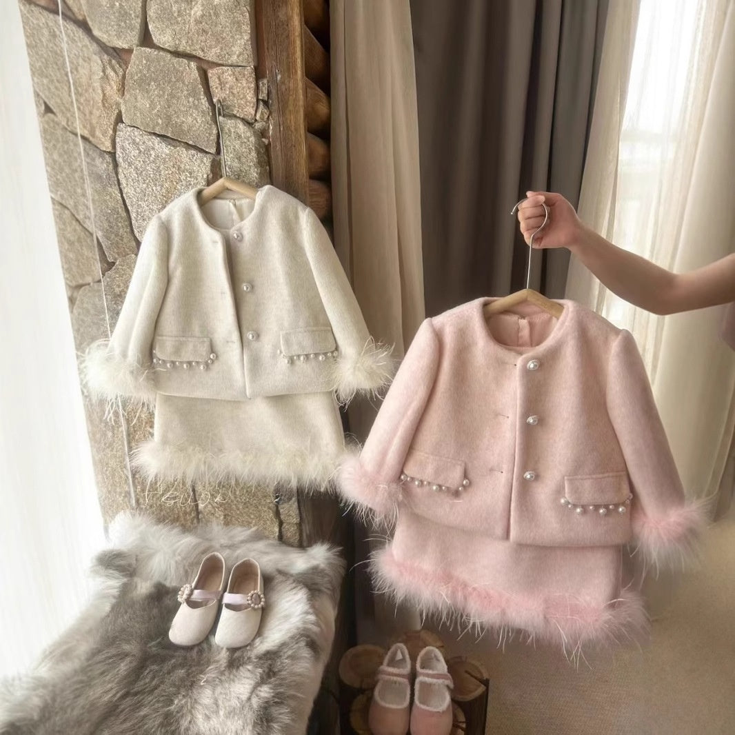 Girls' Chanel-Style Two-Piece Dress Set