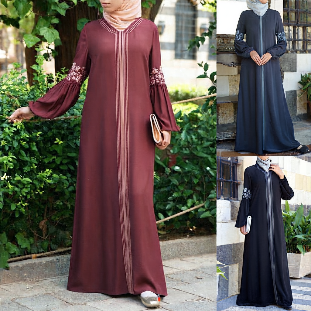 Embroidered dress or robe