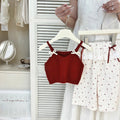 Girls' Knit Sleeveless Top and Wide Leg Pants Set