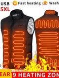 USB Electric Heating Vest with Multiple Warm Zones
