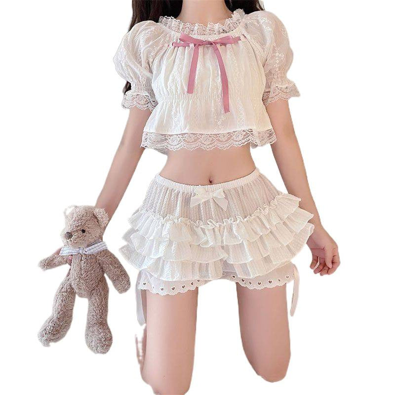 Lolita Pumpkin Shorts with Ruffled Hem