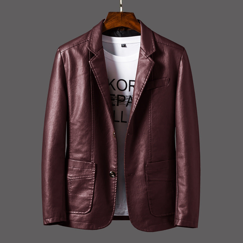 Men's Business Casual Leather Jacket