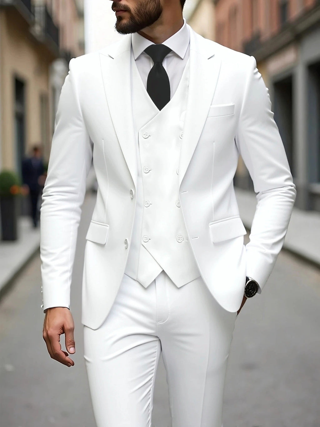 Men's Formal Suit Three-Piece Set