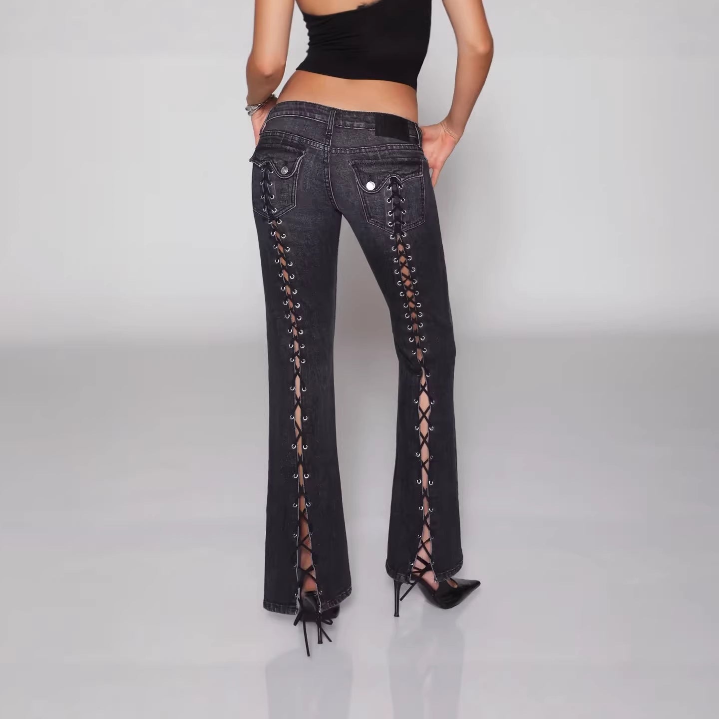 Women's Loose Straight Leg Low Waist Denim Jeans