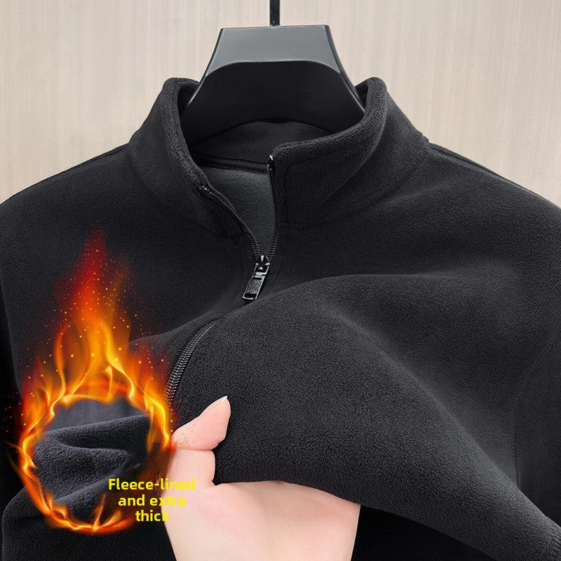 Men's Stand Collar Fleece Jacket