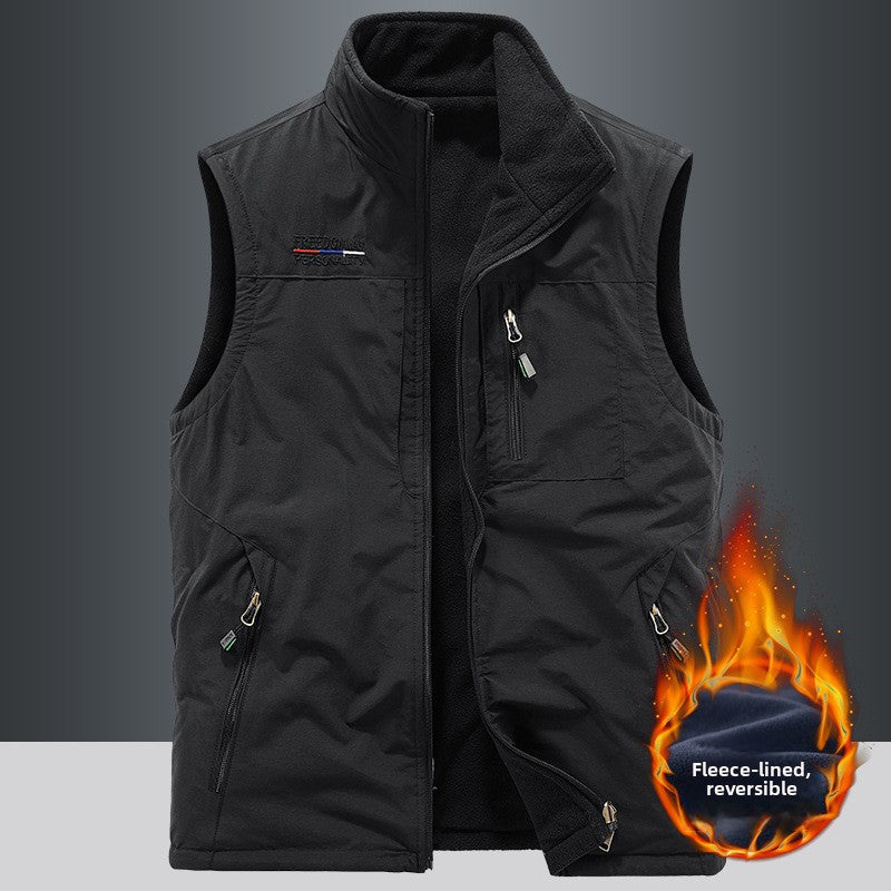 Men's Double-Sided Fleece Winter Vest
