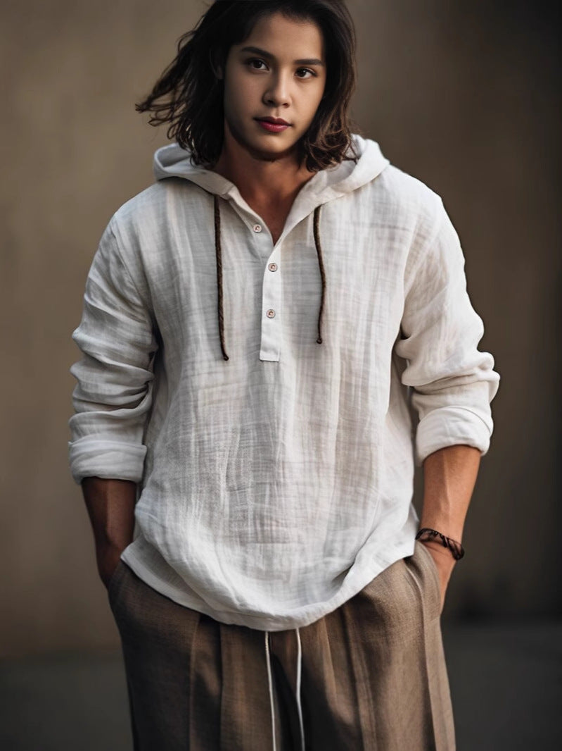 Pullover, hooded collar