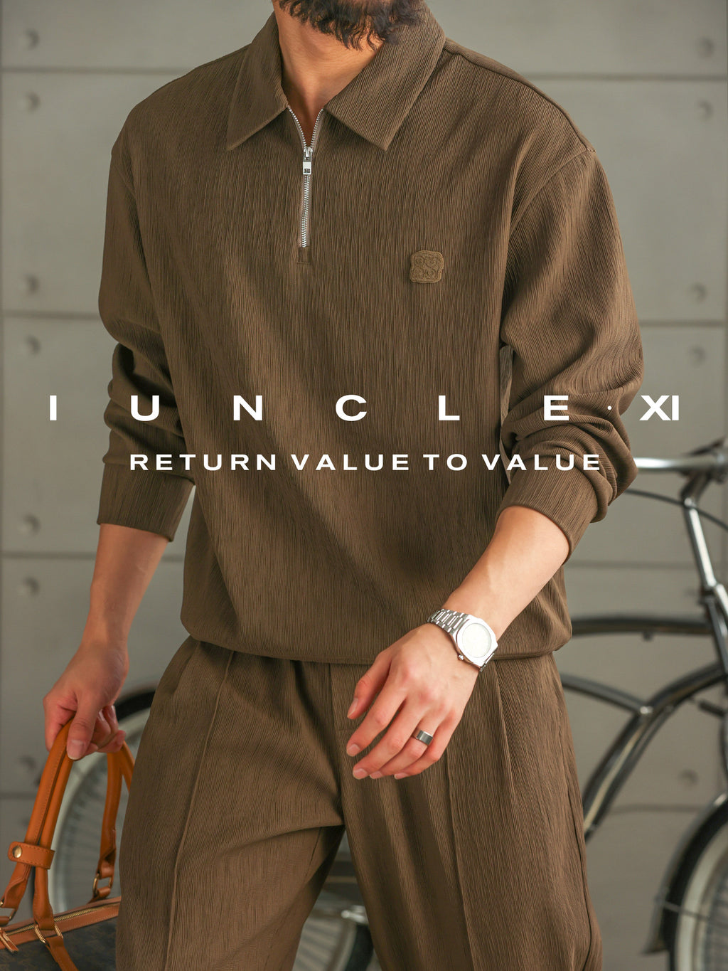 Men's Polo Long Sleeve Sports Suit - Polo Top and Pants