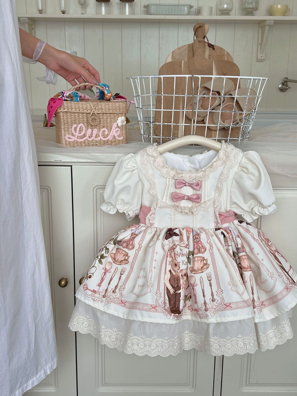 Girls' Summer Puff Sleeve Dress