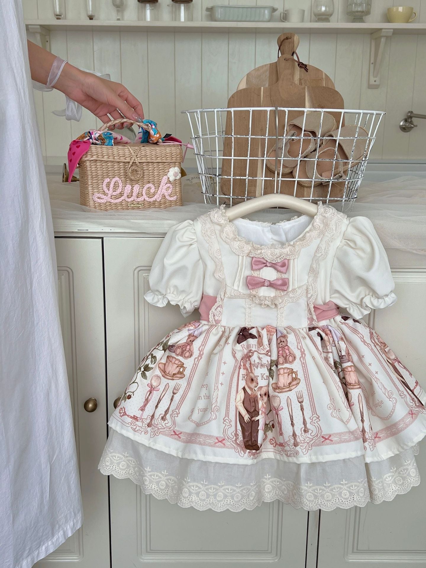 Girls' Summer Puff Sleeve Dress