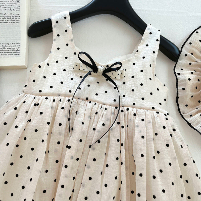 Pearl Polka Dot Princess Dress for Girls