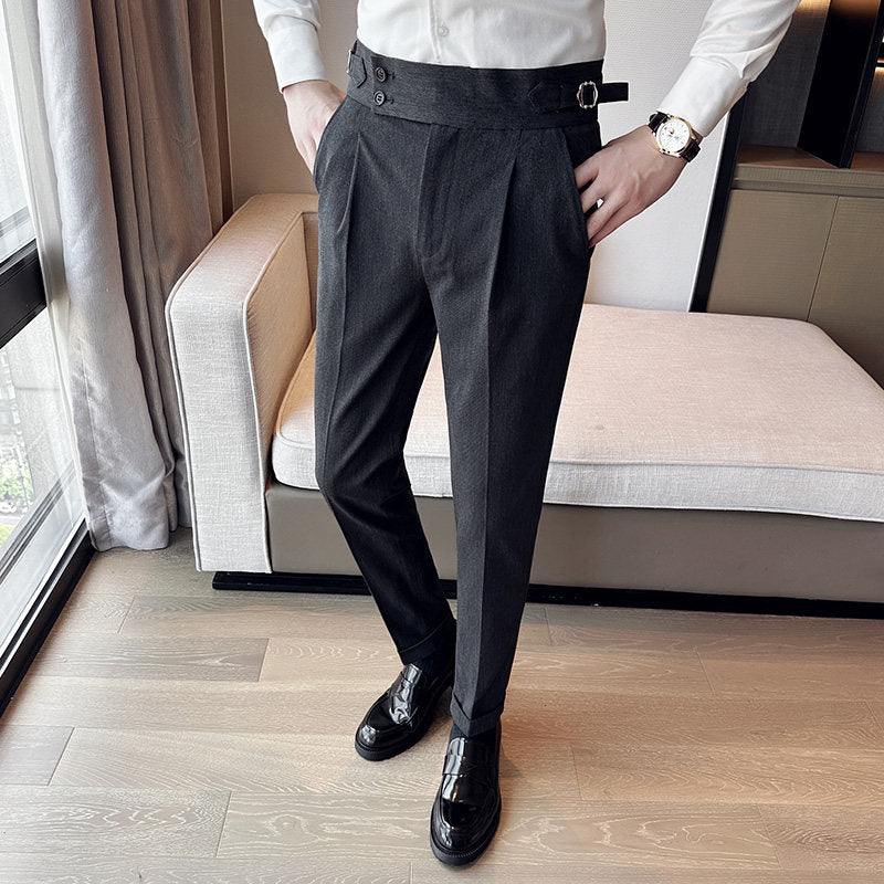 High-waisted slimming trousers