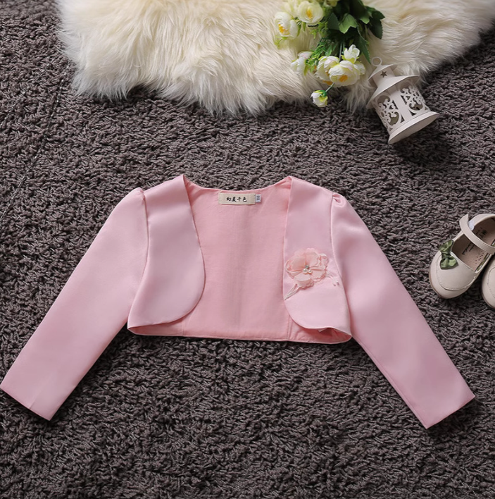 Girls' Princess Dress Cloak Long Sleeve Flower Girl Outerwear
