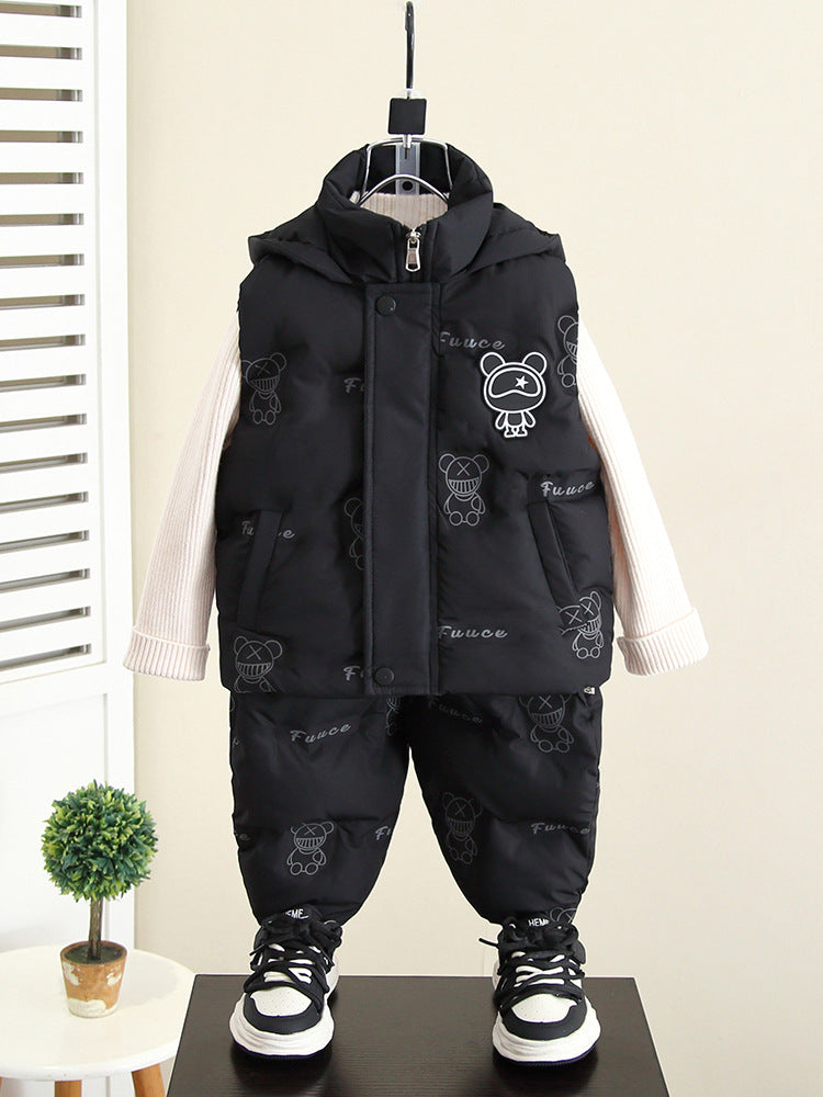 Children's Down Cotton Vest and Pants