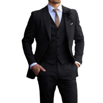 Slim Fit Men's Suit Set for Wedding and Business