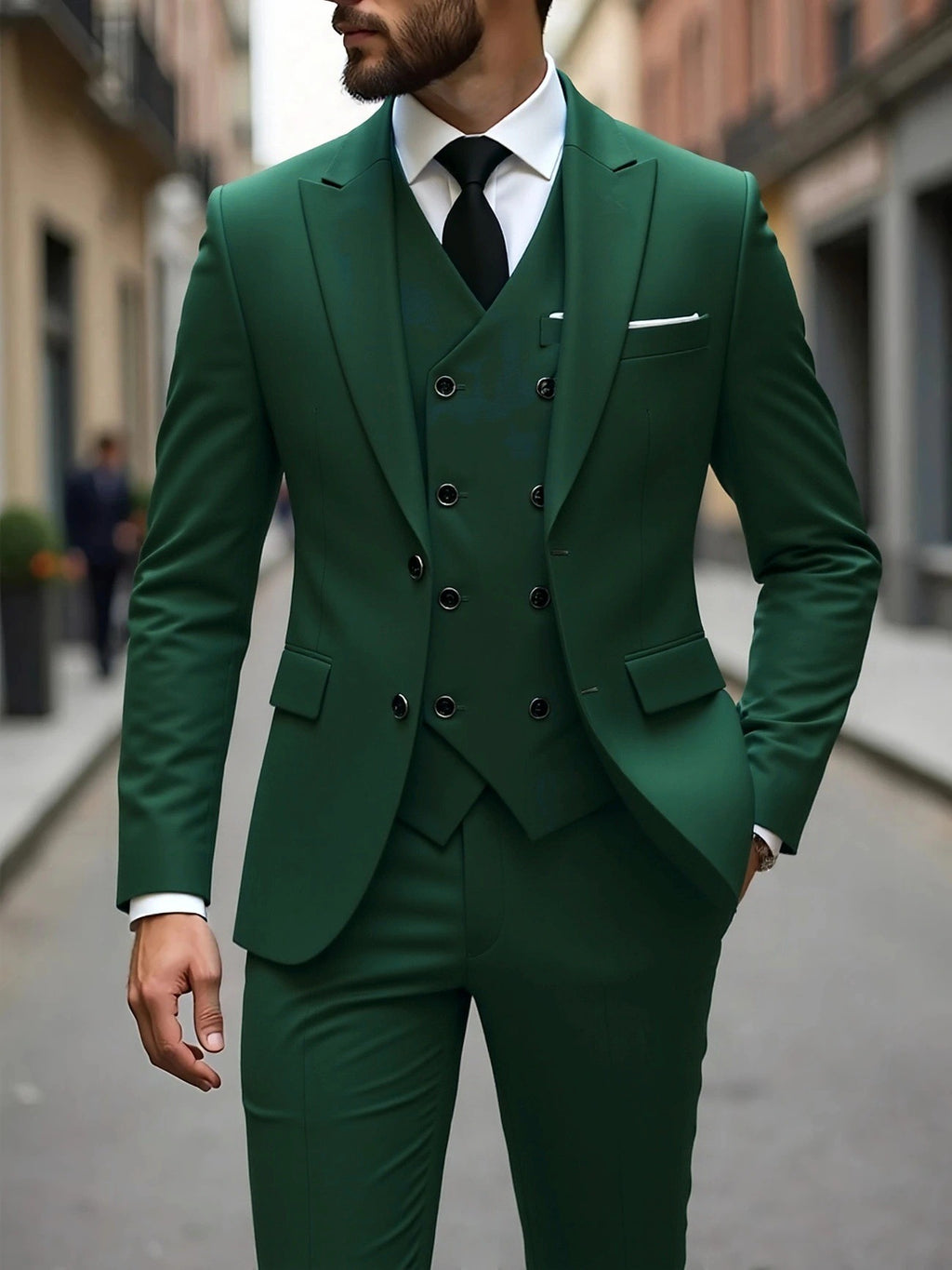 Men's Formal Suit Three-Piece Set