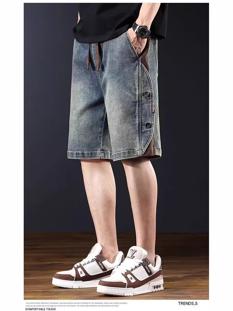 Men's Casual Denim Cargo Shorts