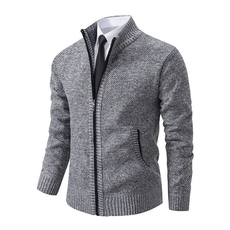 Men's Stand Collar Cardigan