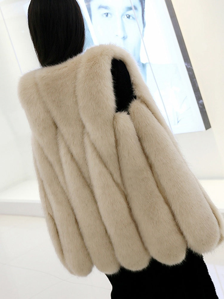 Women's Faux Fox Fur Sleeveless Vest
