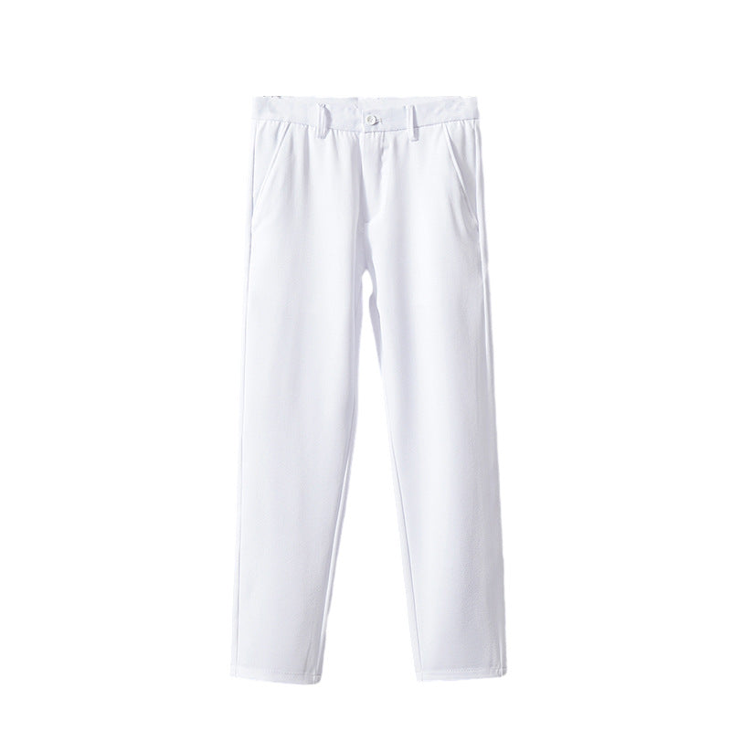 Men's straight-leg suit pants