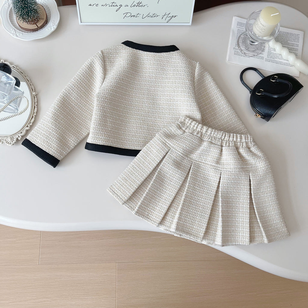 Children's Cardigan Jacket and Skirt Set