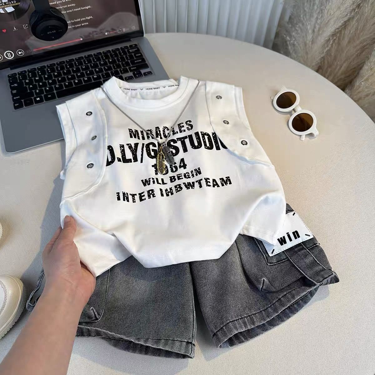 Boys' Summer Corduroy Outfit