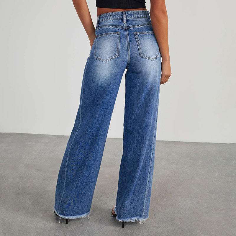 Women's Stretch Wide-Leg Denim Jeans