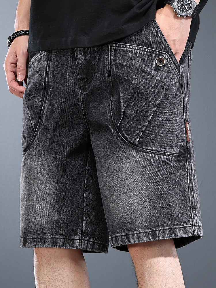 Men's Washed Denim Workwear Shorts