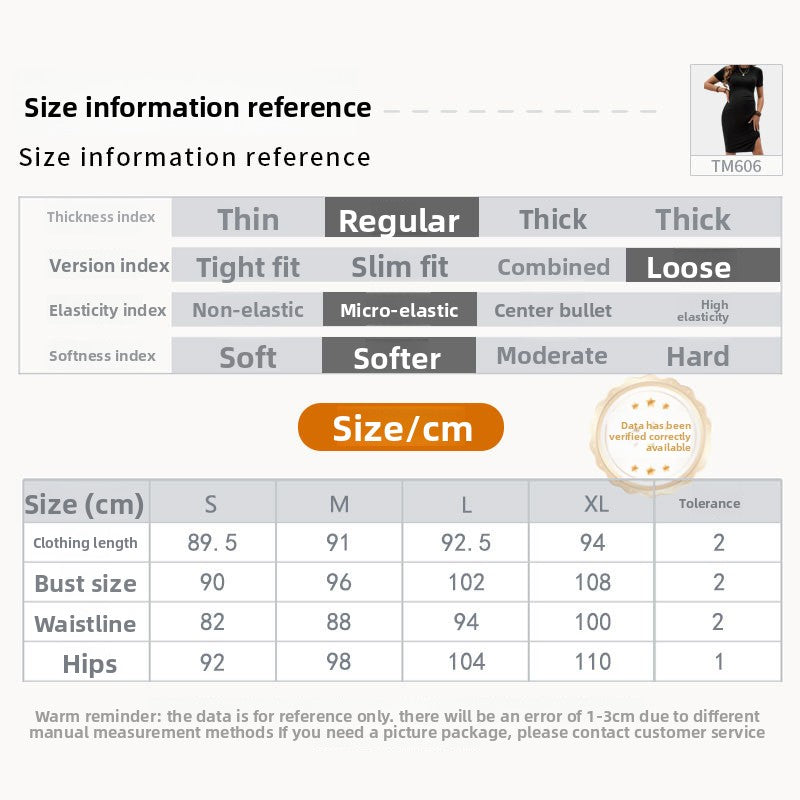 Elastic Maternity One-Piece Dress with Slit